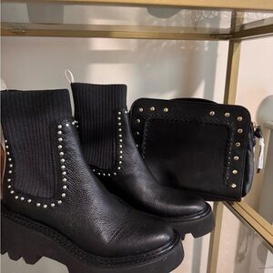 NEW Dolce Vita Leather Studded Ankle Boots